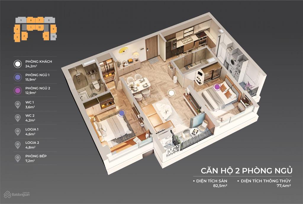 Bán căn hộ cao cấp 2 phòng ngủ view biển mỹ khê, trung tâm đà nẵng, sở hữu lâu dài