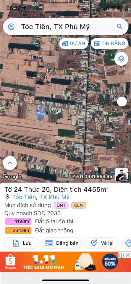 Bán đất mặt tiền hắc dịch bàu phượng, 10x65m 650m2 giá 3.5 tỷ
