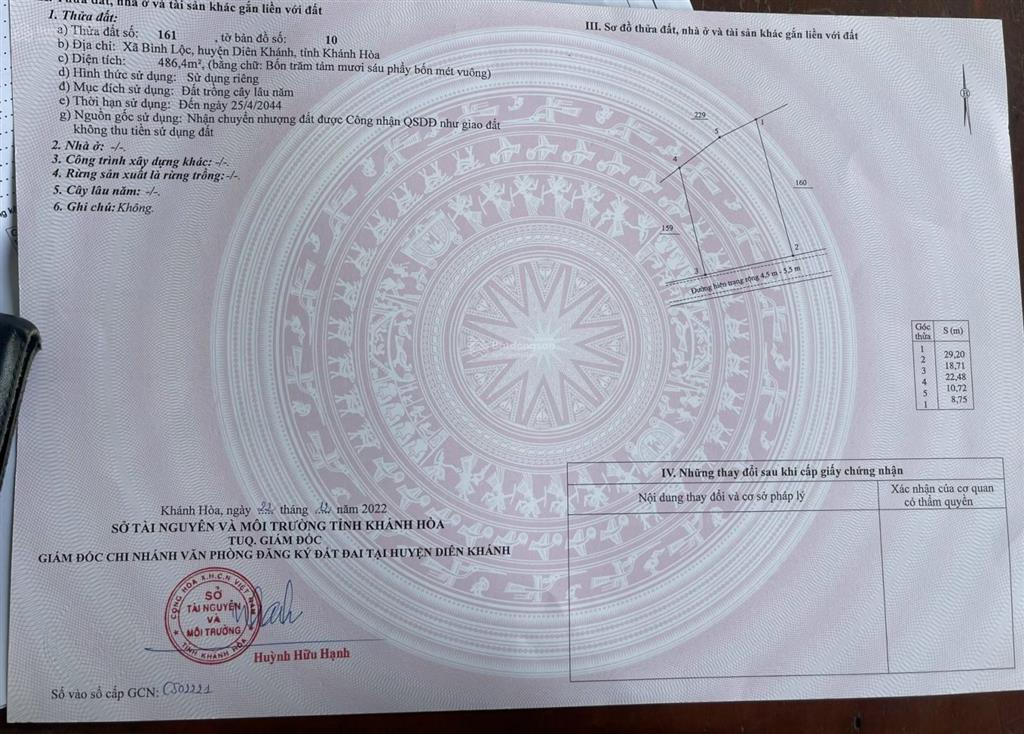 Còn sót lại lô đất phù hợp chia lô bình lộc, diên khánh, 6 triệu/m2