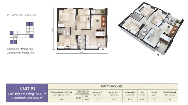 Cho thuê 2pn  7tr/th chung cư imperial place bình tân.  0963 129 ***