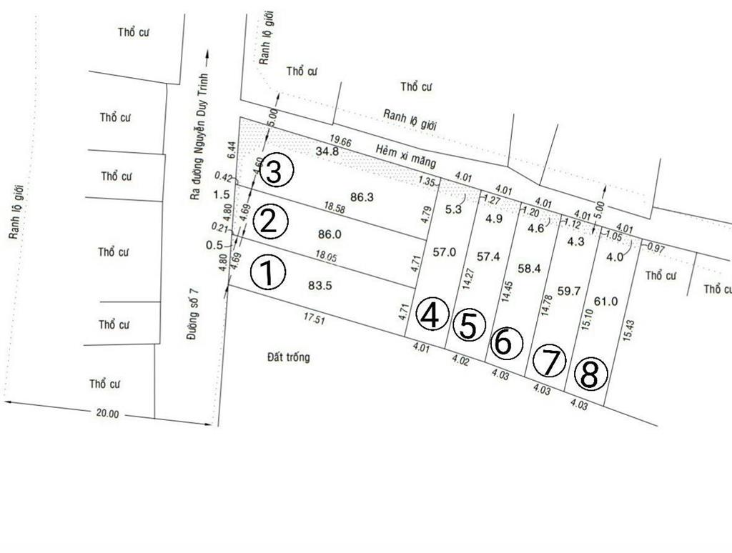 Chính chủ gửi bán 3 lô đất mặt tiền đường số 7 p. bình trưng đông, q2, tp thủ đức