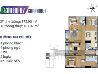 Bán căn hộ 4 ngủ 172m2 tòa s1 có ban công giá chỉ 33tr/m2 tầng trung đẹp, sẵn nội thất cơ bản