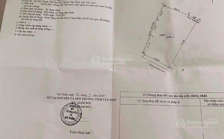 Bán đất mt đường 24 hội thạnh, tân hội, tân châu, tây ninh