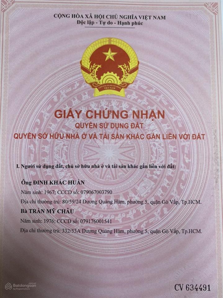 Mặt tiền phan văn trị cityland park hills phường 10, 29 tỷ 800 hoàn thiện cho thuê 65tr/th