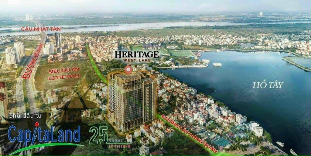 Bán chung cư Heritage West Lake 679 Lạc Long Quân, Tây Hồ, Hà Nội - View trọn Hồ Tây đẳng cấp 5 sao