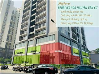 Bán căn shop kinh doanh 80  272m2 tại chung cư berriver long biên, hà nội, giá từ 55 triệu/m2