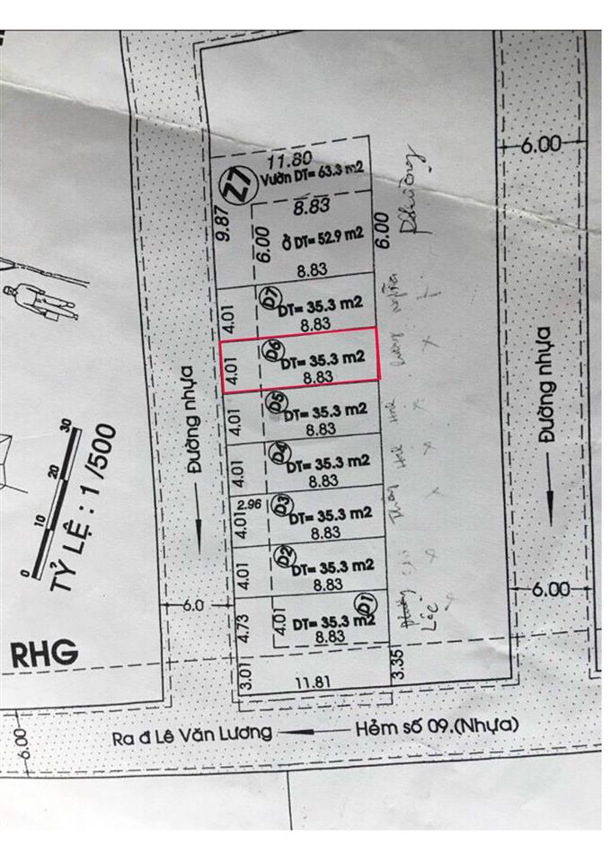 Chính chủ bán gấp đất hẻm 1991 lê văn lương, hiệp phước 1,2 tỷ rẻ nhất thị trường
