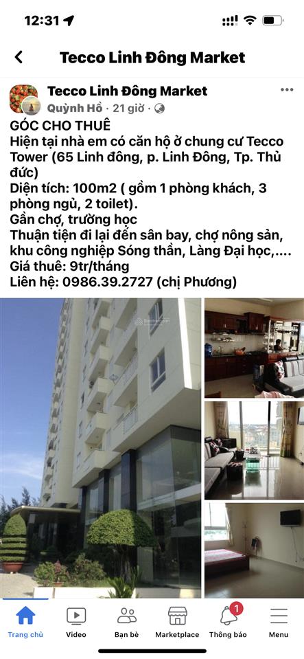 Tin thật không ảo opal garden view landmark, sông hướng đông nam