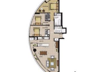 Cần bán gấp căn hộ 3 phòng giai đoạn 1, tháp boulevard, giá 10.5 tỷ, layout tròn