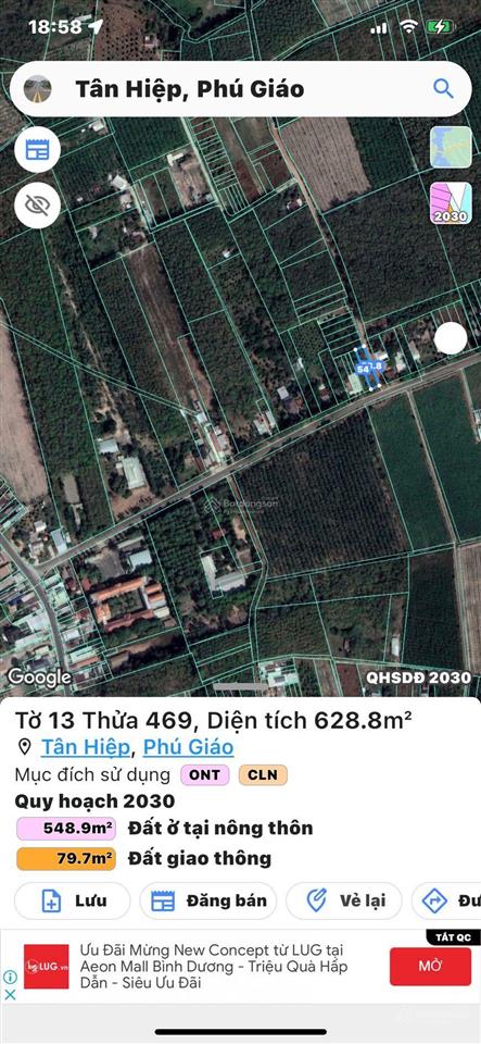 Bán đất 2 mặt tiền nhựa dh508 tân hiệp phú giáo rẻ hơn thị trường 800 triệu, bán trong 15 ngày thôi