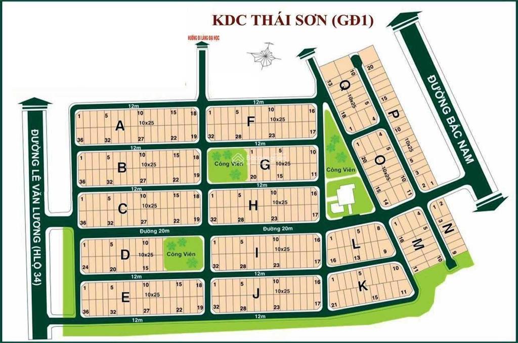 Tôi cần bán nền đất bt thái sơn 1, dt 10 x 25m, giá 59 tr/m2 gần công viên,  0909 904 ***