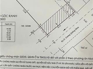 Bán đất xây căn hộ dv hẻm thông 8m đường dương quảng hàm gần trường văn lang 10x20m, giá 18.5 tỷ