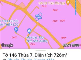 Bán lô đất giá ngộp 726m2 phước thuận mà gần ngay tt. phước bửu