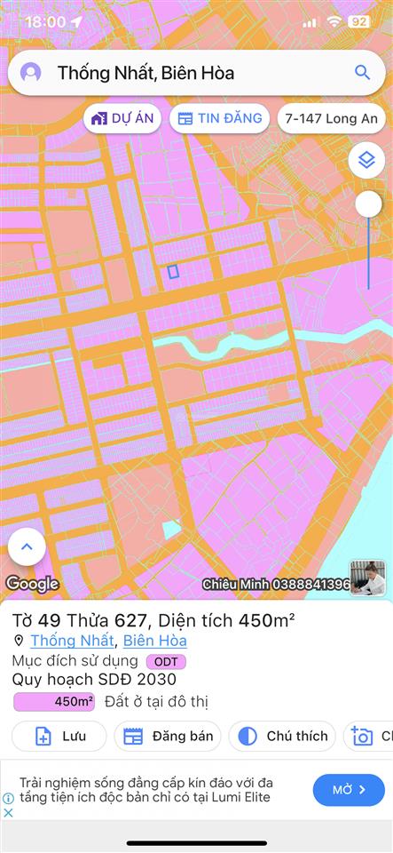 Bán lô biệt thự đẹp nhất d2d p. thống nhất võ thị sáu 18x25m ngay cạnh cafe katinat tp. biên hoà