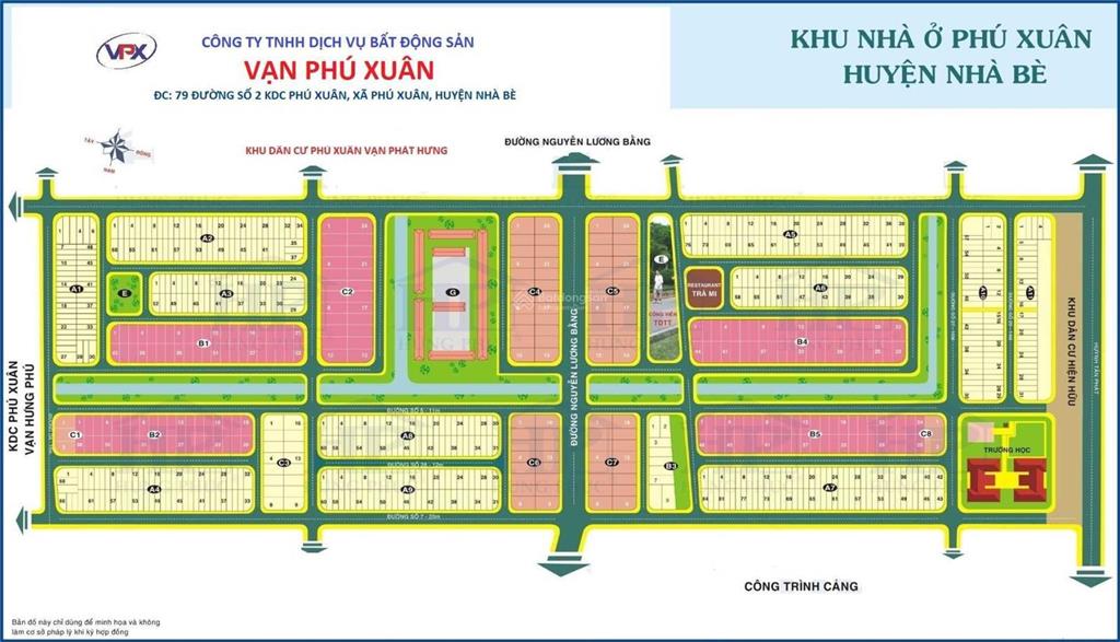 Nền nhà phố mt đường số 2 kdc phú xuân vạn phát hưng. dt 144m2 đường 20m giá 62.5tr/m2. 0933 490 ***