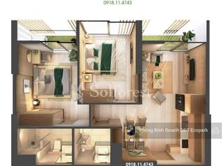 Bán 2 phòng ngủ sol forest  full đồ  hơn 62m2 sd  3.7xx tỷ   0918 114 ***