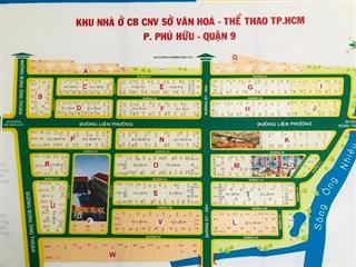 Chuyển nhượng lại 3 nền đất 5m x 20m (100m2) tại KDC Sở Văn Hoá Thông Tin, P Phú Hữu TP Thủ Đức 