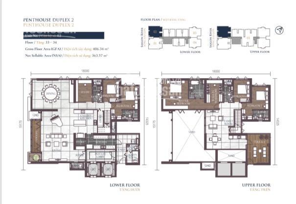 Duy nhất penthouse tòa altaz feliz en vista, dt 407m2 view sông  cbd. giá 63tỷ.  0931 356 ***