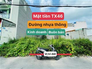 Đất mặt tiền đường nhựa lớn thông ngay hà huy giáp vào 50m