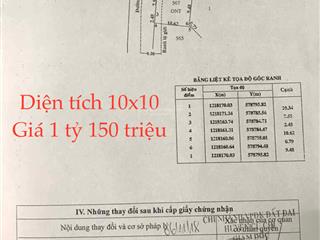 Bán đất xã trung lập hạ củ chi 10x10m thổ cư. giá 1 tỷ 150 triệu còn thương lượng nhẹ