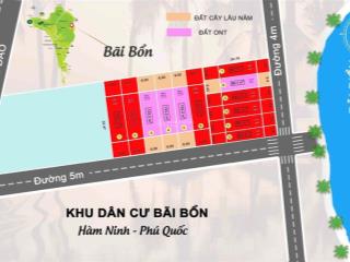 Duy nhất 1 lô đất hướng biển bãi bổn, phú quốc, sẵn thổ cư, xây nhà ở luôn