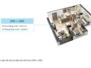 Bán căn 2pn 2wc sky oasis nhà full nội thất đẹp, view hồ giá bán 2,960 tr bao phí,  0948 014 ***