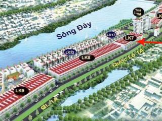 Chính chủ bán đất khu đô thị tài tâm riverside  diện tích 75m2  81m2. hướng đông mặt ql1a