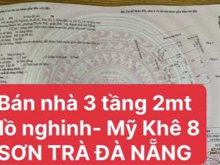 Cực phẩm bán nhà 3 tầng  2 mặt tiền đường hồ nghinh, 152m2 ngang 7m, đang cho thuê 45tr/tháng