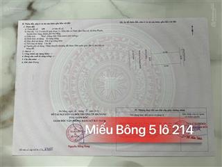 Bán lô đường 5.5m  miếu bông 5  kdc nam cầu cẩm lệ