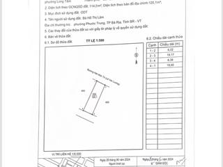 Chính chủ cần bán lô đất long tâm bà rịa ngang 6m gần trường học cấp 1,2,3 chỉ tầm 300m