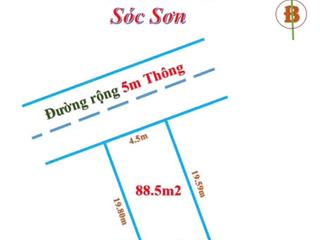 Bán nhanh 88.5m bắc thượng, quang tiến, sóc sơn.đường 5m thông vòng quanh