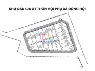 Chính chủ cần bán đất đấu giá x1 thôn hội phụ xã đông hội diện tích 96m2, ô tô tránh