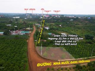 Bán đất lộc đức bảo lâm. lô góc 2 mt. dt 770,5m2 (22,7m x dài 33,5m). hạ sập giá bán 2 tỷ 150 triệu