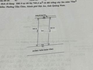 Cần bán gấp 830 m2 đất mặt tiền trần nhân tông, cẩm châu giá ib bán sụp hầm 33 tỷ