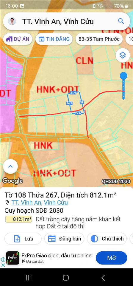 Bán đất sổ riêng giá tốt, kp7, thị trấn vĩnh an, vĩnh cửu, đồng nai