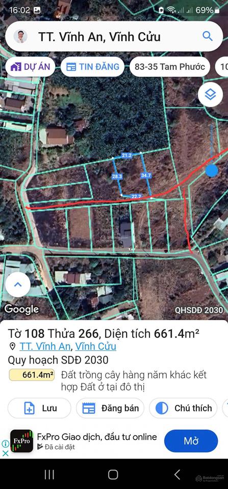 Bán đất sổ riêng giá tốt, kp7, thị trấn vĩnh an, vĩnh cửu, đồng nai