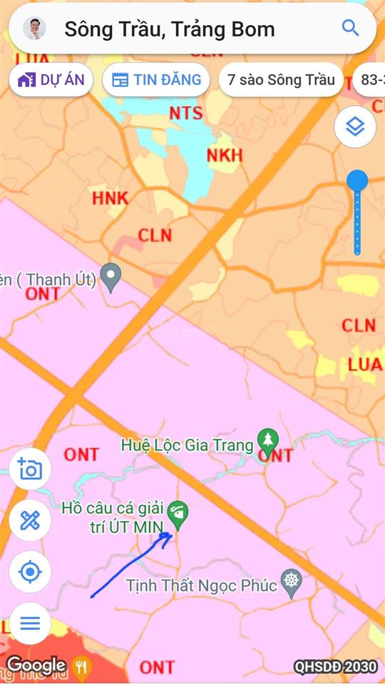 Bán 7 sào đất sông trầu, trảng bom, đồng nai (quy hoạch đất ở, gần đường trảng bom  thanh bình)