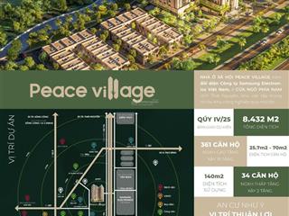 Hỗ trợ mua noxh peace village phổ yên miễn phí  giá cực tốt cho người thu nhập thấp