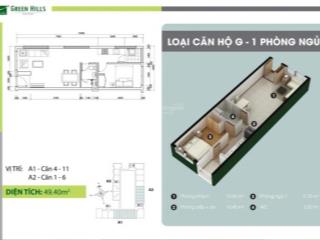 Căn hộ 1pn+ chỉ 1.720 tỷ tại green town bình tân tp hcm.