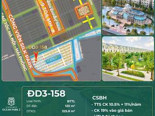 Đd3158 120m2 căn biệt thự tứ lập duy nhất ở p.khuđảo dừa tại vhocpark2 còn lại trên thị trường