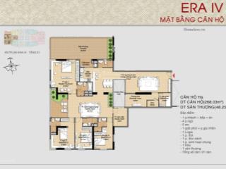 Cho thuê căn hộ eratown đức khải 4pn, 4wc, full nội thất, 268m2, giá 24tr/tháng, 0916 887 ***