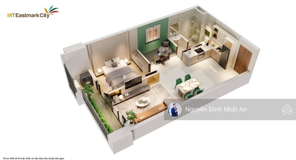Chính chủ kẹt tiền bán gấp căn 1pn + tại dự án mt eastmark city. căn hướng view sông chỉ 2,6 tỷ btp