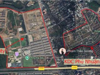 Hiếm rẻ kdc phú nhuận! chủ gửi bán nền 290m2 sát bờ kênh  liền kề global city giá chỉ 76 triệu/m2