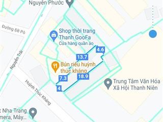 13tỷ Bán đất tặng nhà cấp 4 DT 105m2 đường Huỳnh Thúc Kháng gần chợ Xóm Mới