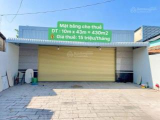 Cho thuê kho 430 m2 có sân rộng gần cảng cái cui 15 triệu