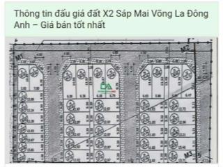 Bán đất đấu giá x2 sáp mai, võng la, đông anh 58m2, kinh doanh gần cầu thượng cát, khu cn