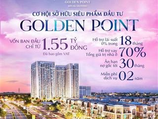 Bán đô thị mới ven sông Lạch Tray - Golden Point Đồng Hòa. Chỉ từ 4,5 tỷ/căn