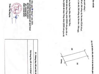 Siêu phẩm duy nhất trên trục đường nhựa rộng 10m tam quan ,tam đảo giá sốc chỉ 850 nghìn vnd, 100m2