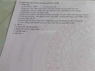 Chính chủ cần bán lô đất mặt tiền đường lớn tại thôn nhơn hội, an hòa, phú yên