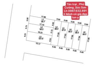 Hơn 1.4 tỷ 88m tại tân trại, phú cường , sóc sơn.đường to ,giao thông thuận tiện,gần sân bay